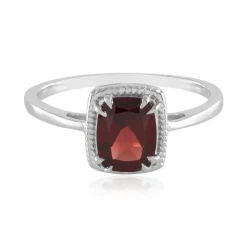 Mosambik-Granat-Silberring