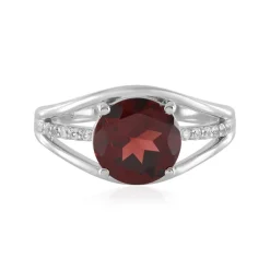 Mosambik-Granat-Silberring