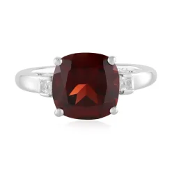 Mosambik-Granat-Silberring