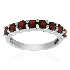 Mosambik-Granat-Silberring