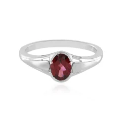 Mosambik-Granat-Silberring