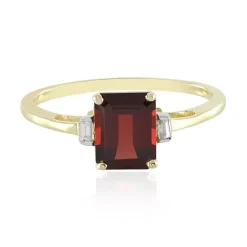 Mosambik-Granat-Silberring