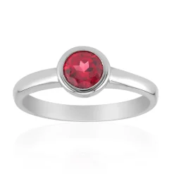 Mosambik-Granat-Silberring