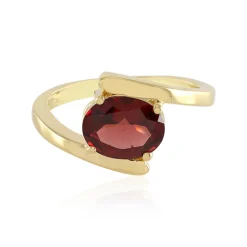 Mosambik-Granat-Silberring