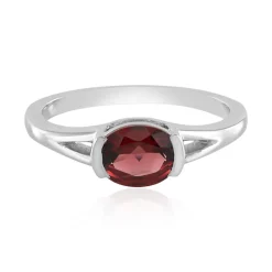 Mosambik-Granat-Silberring