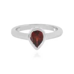 Mosambik-Granat-Silberring