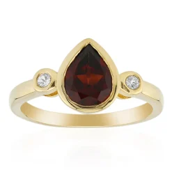 Mosambik-Granat-Silberring