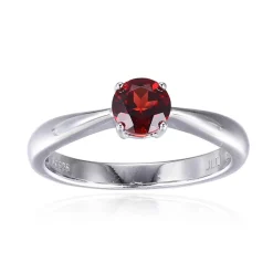 Mosambik-Granat-Silberring