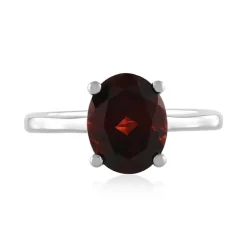 Mosambik-Granat-Silberring