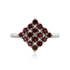 Mosambik-Granat-Silberring