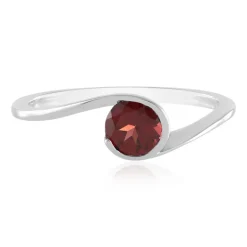 Mosambik-Granat-Silberring