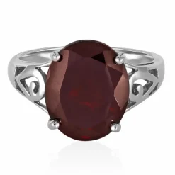 Mosambik-Granat-Silberring