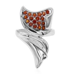 Mosambik-Granat-Silberring (TPC)