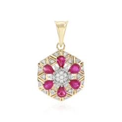 Mosambik-Rubin-Goldanhänger (D'vyere)