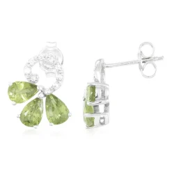 Mosambik-Saphir-Silberohrringe