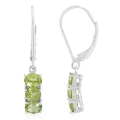 Mosambik-Saphir-Silberohrringe