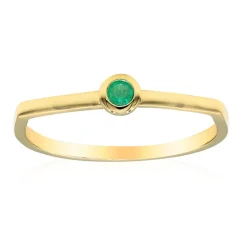 Muzo-Kolumbianischer Smaragd-Goldring (de Melo)