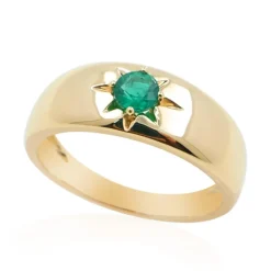 Muzo-Kolumbianischer Smaragd-Goldring (de Melo)