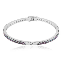 Mystik-Quarz-Silberarmreif