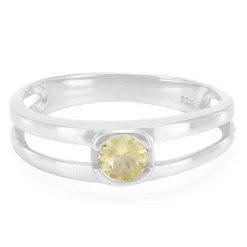 Neongelber Danburit-Silberring