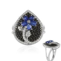 Nepalesischer Kyanit-Silberring