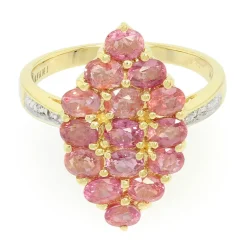 Nicht erhitzter Padparadscha-Saphir-Goldring (AMAYANI)