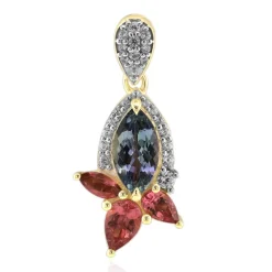 Nicht erhitzter Tansanit-Goldanhänger (Remy Rotenier)