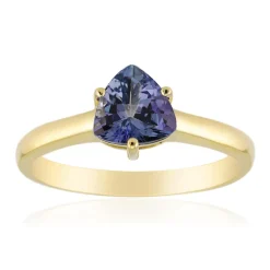 Nicht erhitzter Tansanit-Goldring