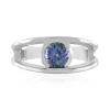 Nicht erhitzter Tansanit-Silberring