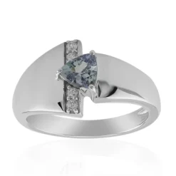 Nicht erhitzter Tansanit-Silberring (Pallanova)