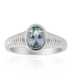 Nicht erhitzter Tansanit-Silberring (Pallanova)