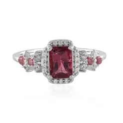 Nigerianischer Pinkfarbener Turmalin-Silberring