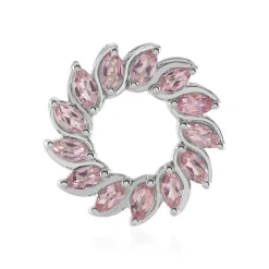 Nigerianischer Pinkfarbener Turmalin-Silberanhänger