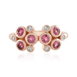 Nigerianischer Pinkfarbener Turmalin-Silberring