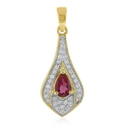 Nigerianischer Rubellit-Goldanhänger (Mark Kaufman)