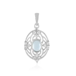 Ofiki-Aquamarin-Silberanhänger