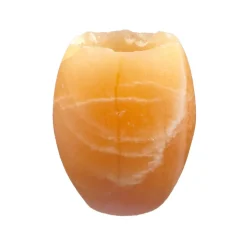 Oranger Kalzit-Teelichthalter