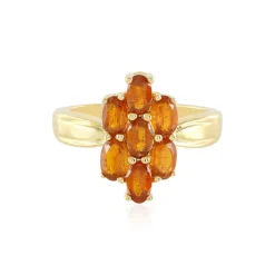 Oranger Tansania-Kyanit-Silberring