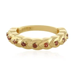 Oranger Zirkon-Silberring (SAELOCANA)