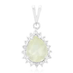 Orthoklas-Silberanhänger