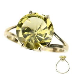 Ouro Verde-Quarz-Goldring