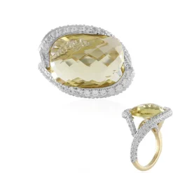 Ouro Verde-Quarz-Goldring (SUHANA)