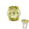 Ouro Verde-Quarz-Silberring (Gems en Vogue)