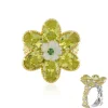 Ouro Verde-Quarz-Silberring (Gems en Vogue)