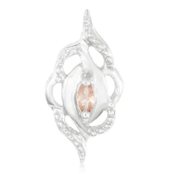 Padparadscha-Saphir-Silberanhänger