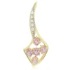 Padparadscha-Saphir-Silberanhänger