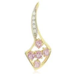 Padparadscha-Saphir-Silberanhänger