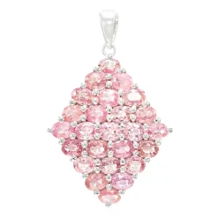 Padparadscha-Saphir-Silberanhänger