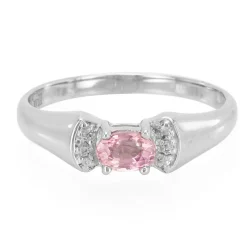 Padparadscha-Saphir-Silberring