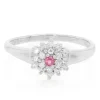 Padparadscha-Saphir-Silberring
